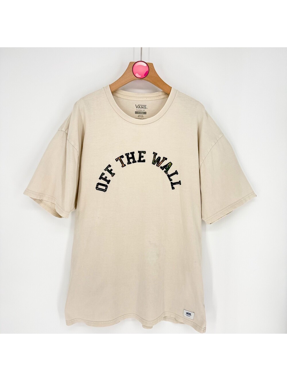 Vans Off The Wall Embroidered Floral Logo T Shirt Men XL